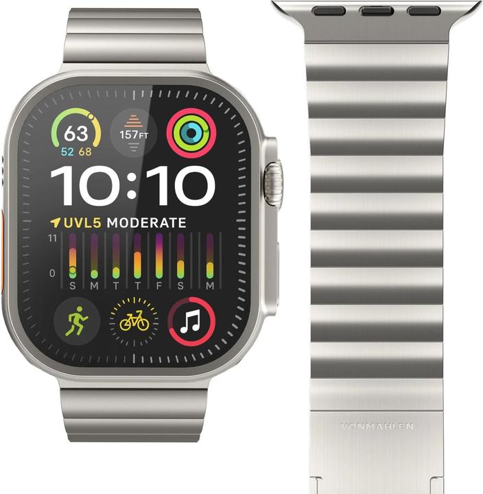 Produktbild Vonmählen Titan Gliederarmband Pro für Apple Watch 44/45/46/49mm, beige (Stainless Steel)