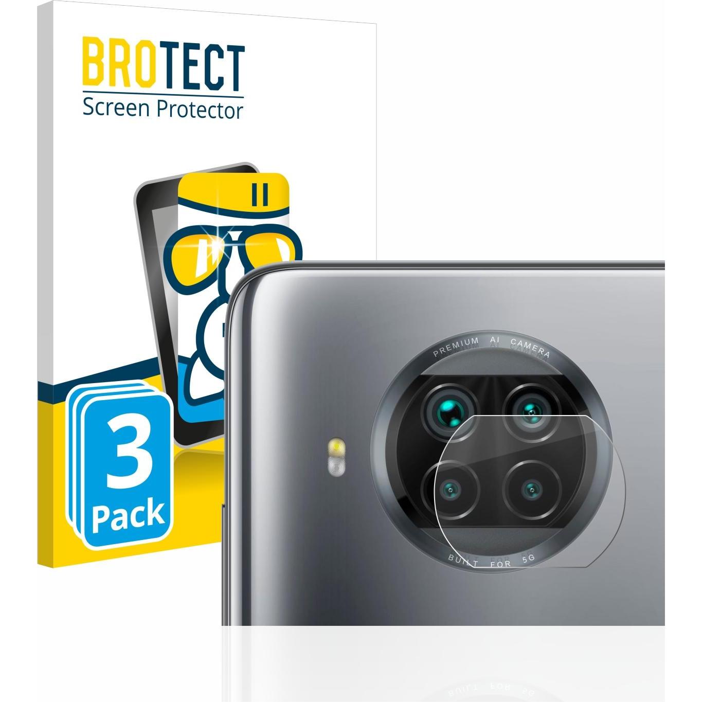 BROTECT AirGlass Panzerglasfolie (3 Stück, Xiaomi Mi 10T Lite), Smartphone Schutzfolie, Transparent