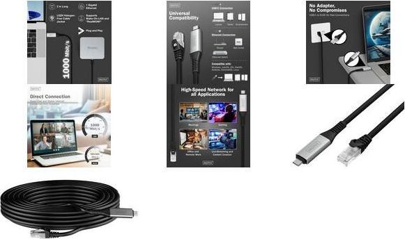 Immagine prodotto Digitus USB-C 3.2 Gen1 - Cavo Ethernet RJ45, 1Gbit/s, 5m (S/FTP, CAT6a, 5 m)