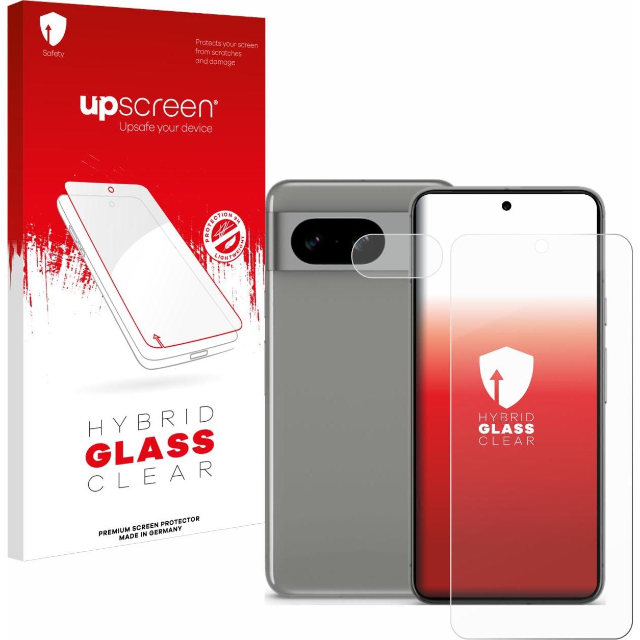 upscreen Scratch Shield Panzerglasfolie (1 Stück, Google Pixel 8), Smartphone Schutzfolie, Transparent
