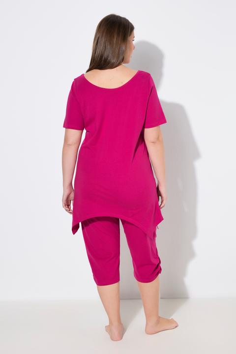Produktbild Ulla Popken Pyjama, Zipfelsaum, V-Ausschnitt, Halbarm (46, 48)