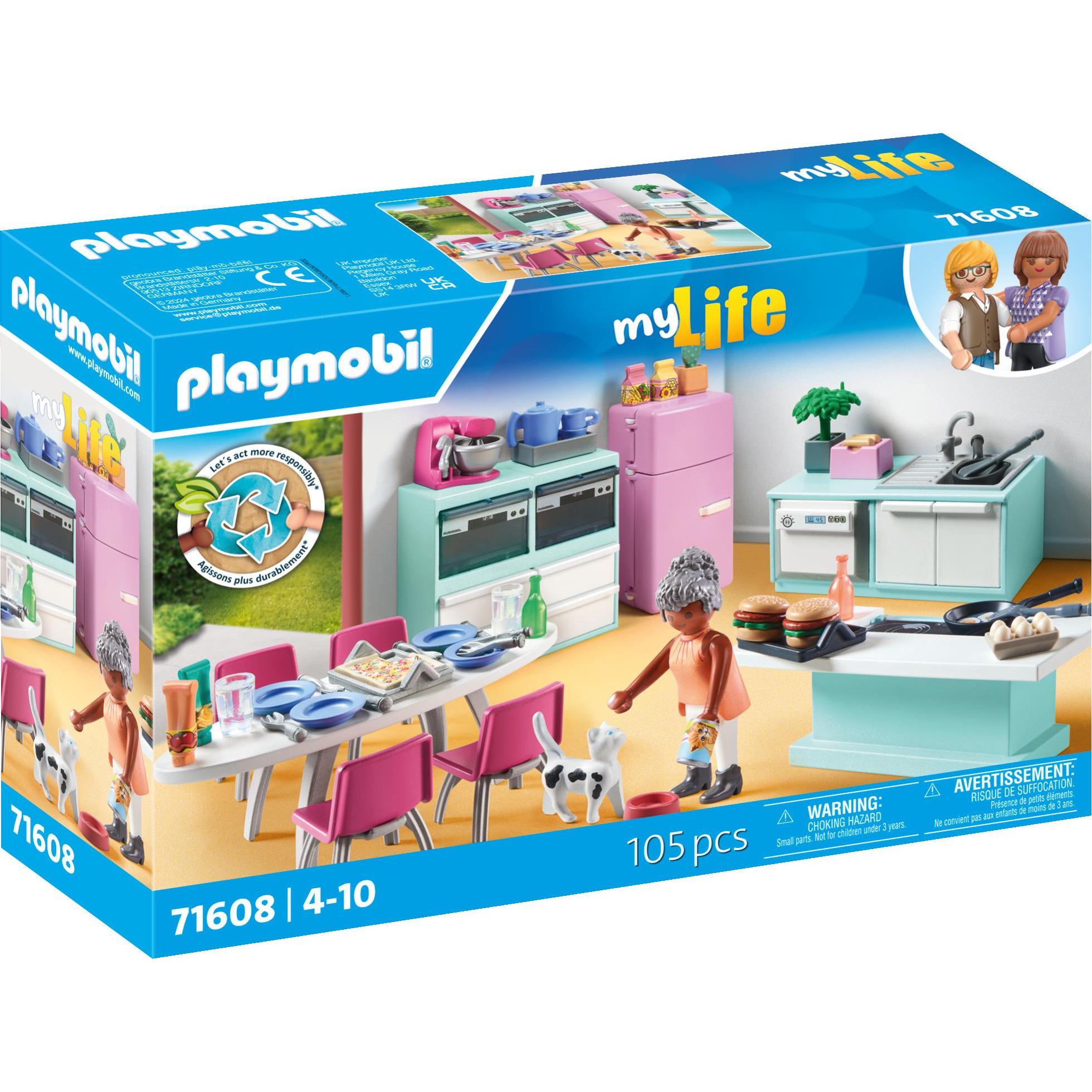 Playmobil 71608 Playm. Cucina con zona pranzo 71608 (71608, Playmobil My Life)
