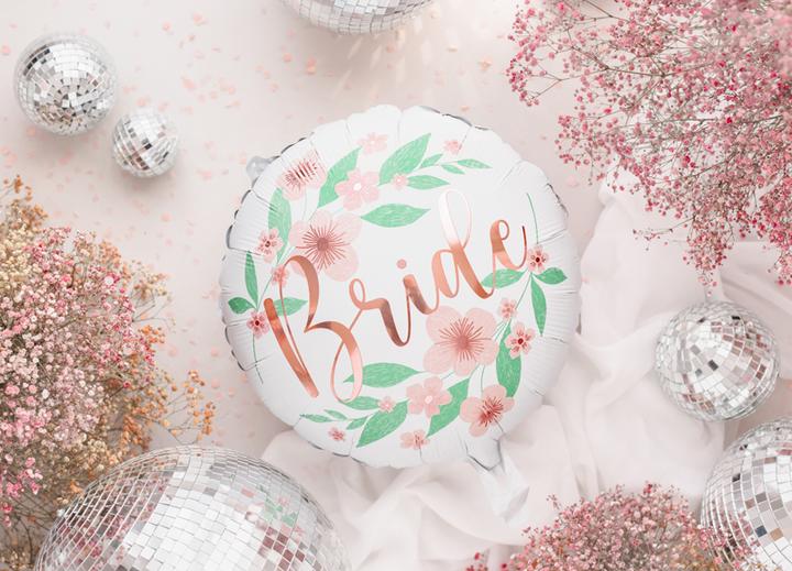 Produktbild Partydeco Foil balloon Flower Bride 45cm, white (1 pkt / 1 pc.) (1 Stück)