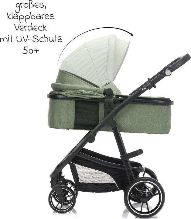 Produktbild Fillikid Kinderwagen 3 in 1 4-1 Kombi-Kinderwagen-Set Fill Jaguar mit (0 Monate - 4 Jahre)