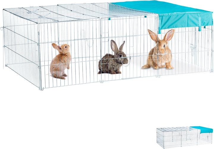 Immagine prodotto Relaxdays Recinzione per cuccioli con tetto piatto