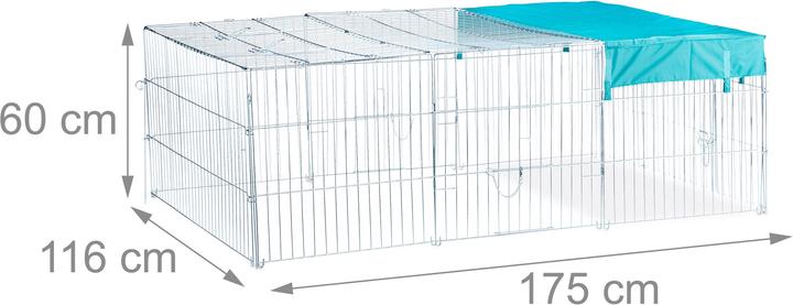 Immagine prodotto Relaxdays Recinzione per cuccioli con tetto piatto