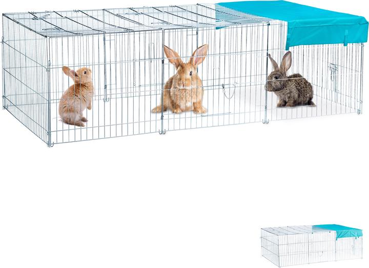 Immagine prodotto Relaxdays Recinzione per cuccioli con tetto piatto