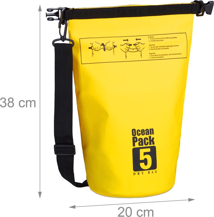Immagine prodotto Relaxdays Zaino impermeabile ocean pack 5L (5 l)