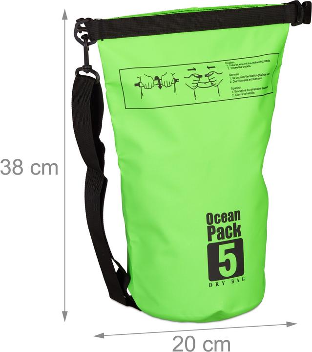 Actual product image Relaxdays Waterproof 5L Dry Bag (5 l)