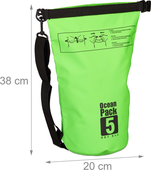 Immagine prodotto Relaxdays Zaino impermeabile ocean pack 5L (5 l)
