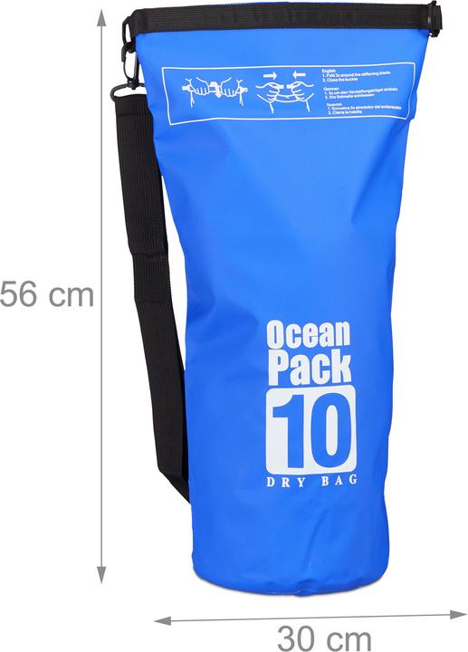 Immagine prodotto Relaxdays Zaino impermeabile Ocean Pack 10 L (10 l)