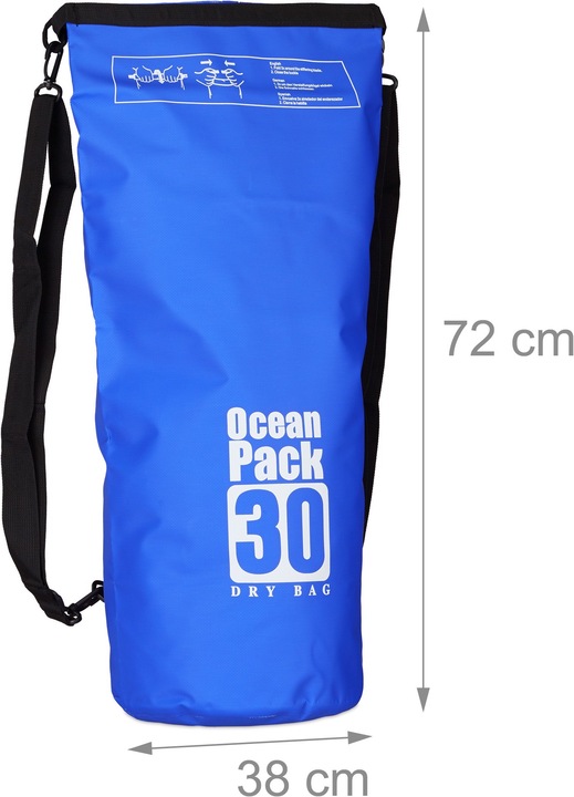 Immagine prodotto Relaxdays Zaino impermeabile Ocean Pack 30L (30 l)