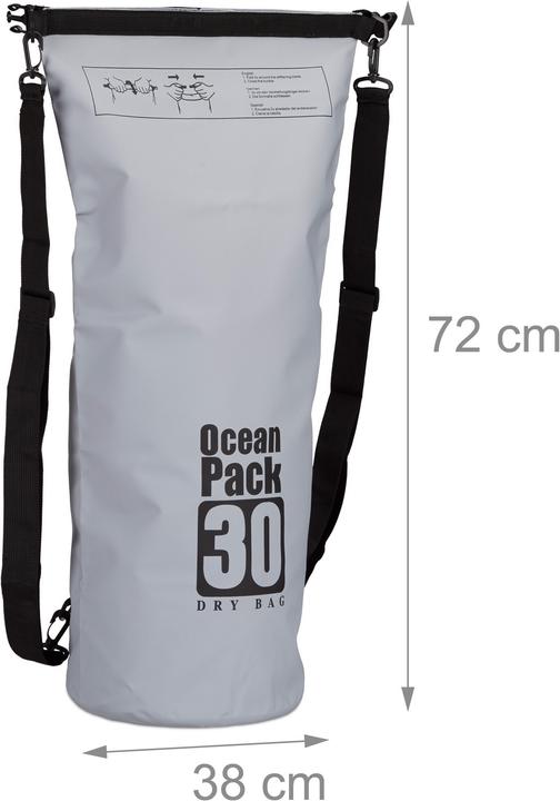 Immagine prodotto Relaxdays Zaino impermeabile Ocean Pack 30L (30 l)