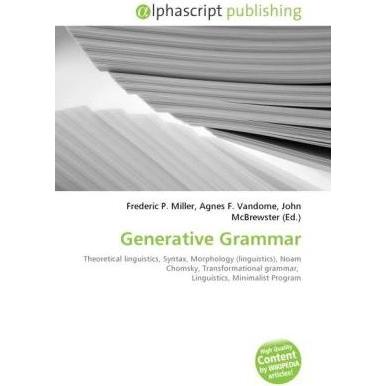Thumbnail - Generative Grammar, Fachbücher von Agnes F. Vandome, Frederic P. Miller, John McBrewster