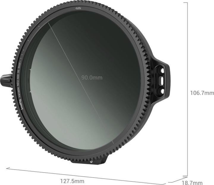 Image du produit SmallRig Filtre d'objectif CPL-VND Kit de filtre avec Rod Clamp - 95 mm (95 mm, Filtre gris neutre, Filtre polarisant)