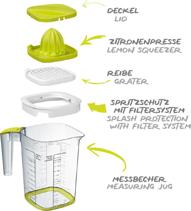 Productafbeelding Rotho Maatbeker Loft 15 dl, Groen/Transparant (1500 ml)
