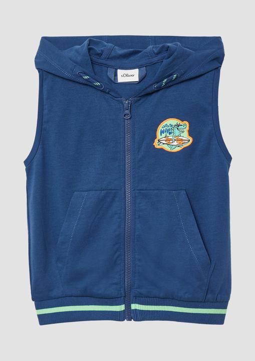 Produktbild S.Oliver Indoor-Weste Sweat-Weste mit Kapuze und Stickerei (98)