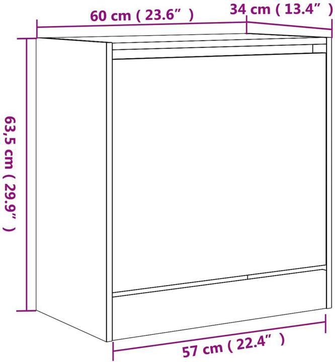Actual product image vidaXL Nalani (60 x 34 x 63.5 cm)
