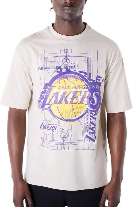 Actual product image New Era NBA Shirt - GRAPHIC Los Angeles Lakers stone - XL (XL)