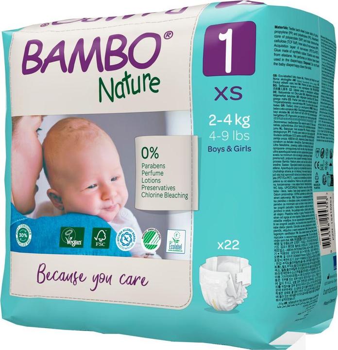 Actual product image Bambo New Born (Size 1, Pack, 22 Piece)