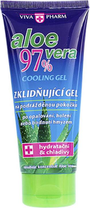 Actual product image Vivapharm Vivaco S.R.O. - Aloe Vera Cooling Gel - Soothing Cooling Gel After Sunbathing. Shaving And (100 ml, After Sun Gel)