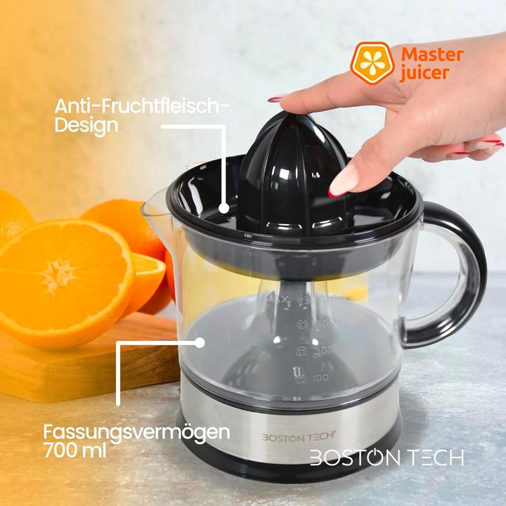 Actual product image Boston Tech MasterJuicer Zitruspresse mit 2 Kegeln