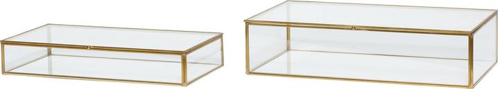 Immagine prodotto Hübsch Scatola di vetro (36 x 21 x 9 cm, 32 x 17 x 6 cm)