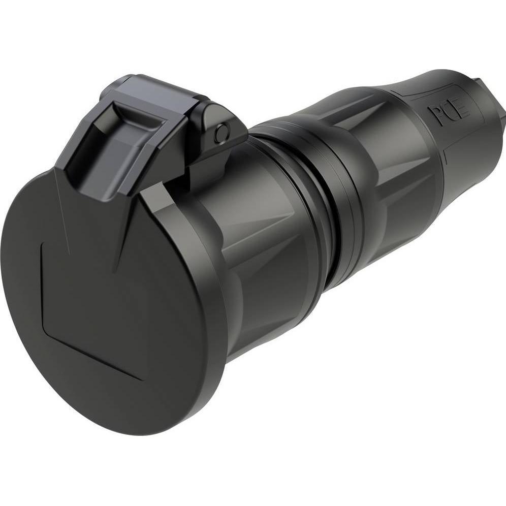 PCE, Netzstecker + Netzkupplung, PC Electric 25732-ssc Schutzkontaktkupplung Kunststoff 250 V Schwarz IP54