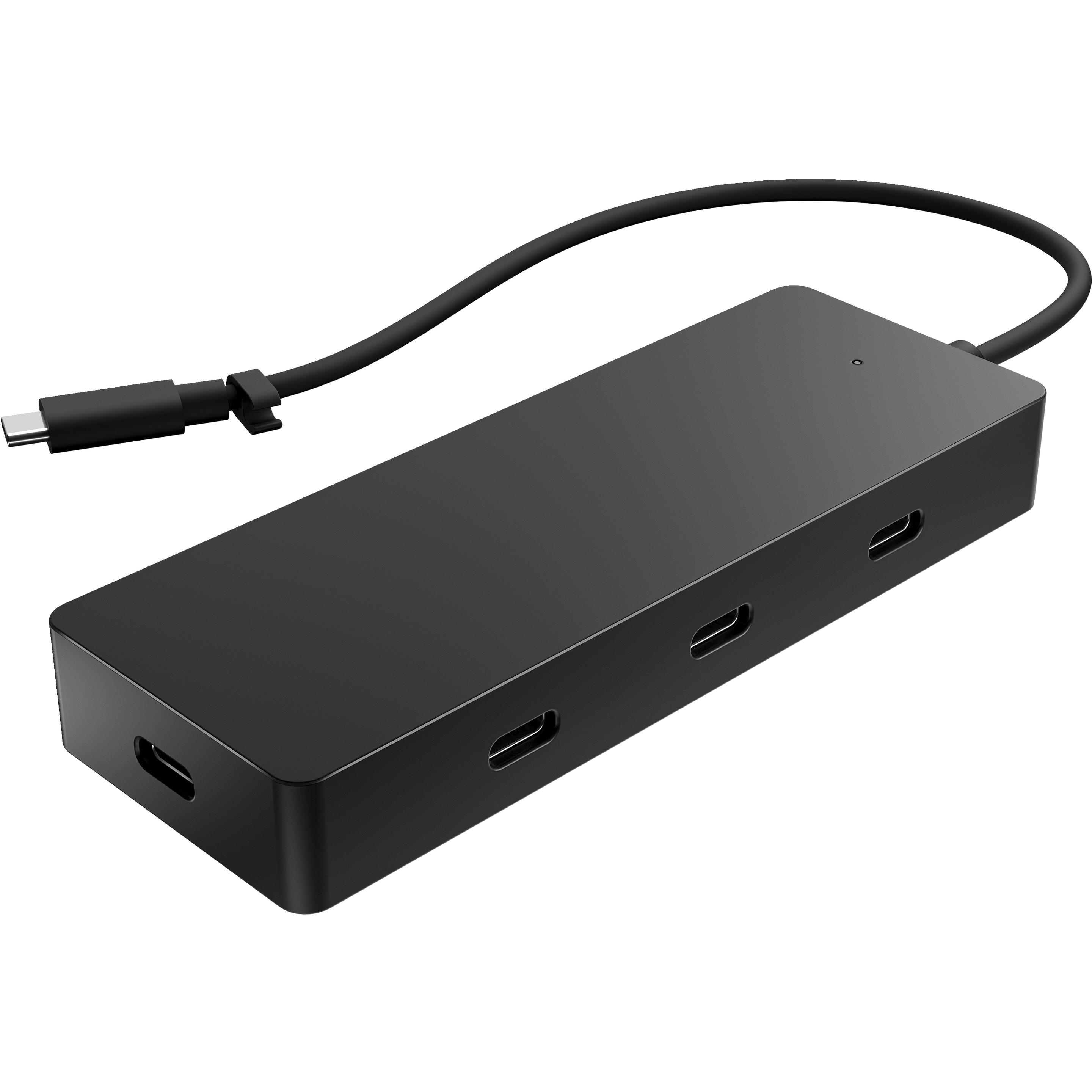 HP 6G843AA (USB-C, 4 Ports), Dockingstation + USB Hub, Schwarz