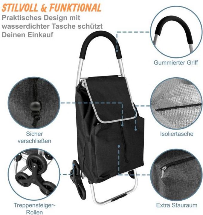 Produktbild Relaxdays Einkaufstrolley