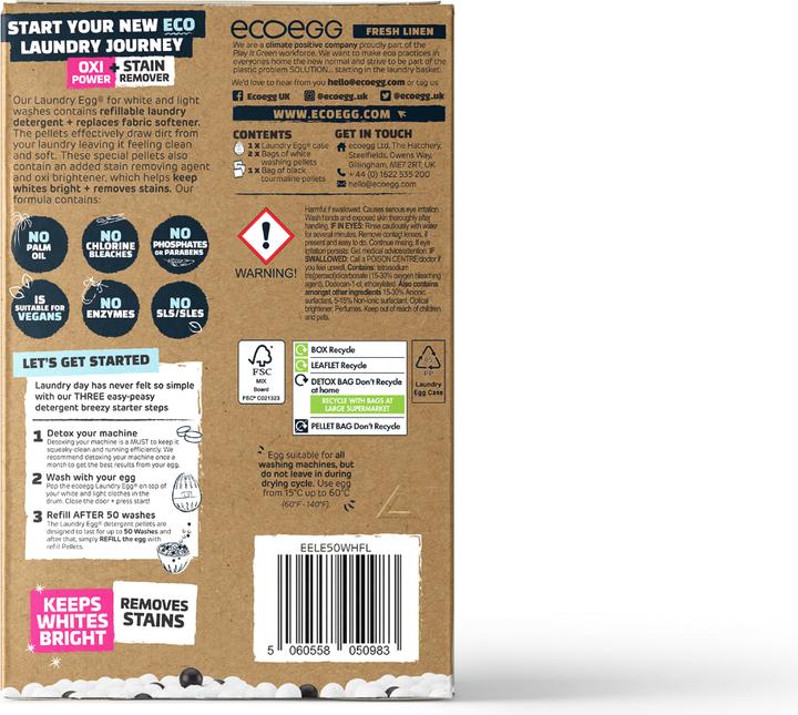 Actual product image Ecoegg Laundry egg for whites - Spring Blossom (50 Washing cycles, Wash pods)