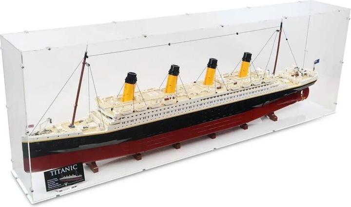 iDisplayit Acrylic display for LEGO® 10294 Titanic (with white base)