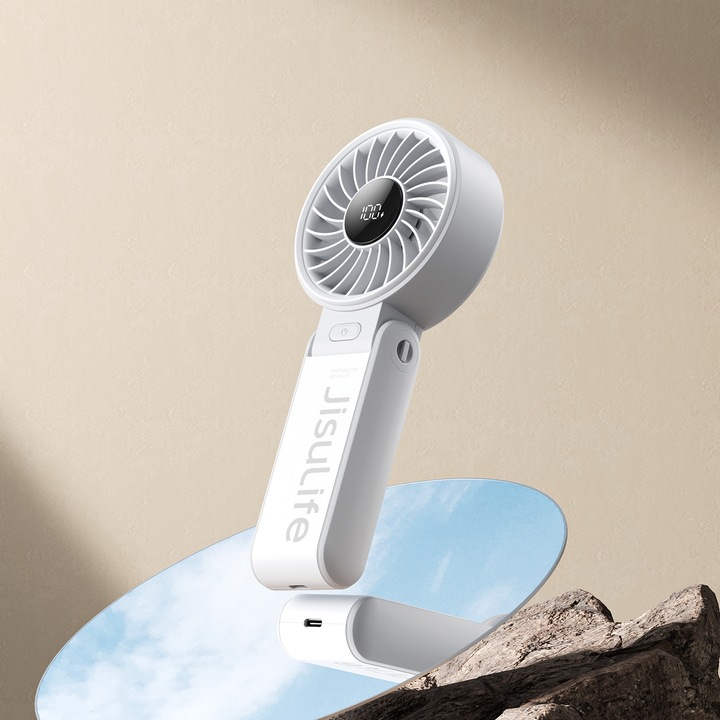 Actual product image Jisulife Handheld Fan Life7 (3600mAh) white