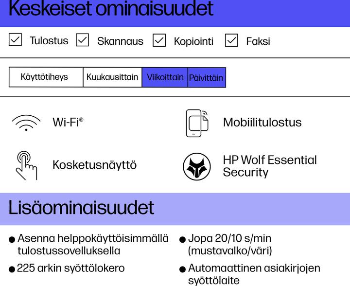 Valeurs nutritives et ingrédients HP OfficeJet Pro 8124e (Encre, Couleur)