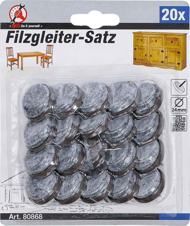 Produktbild BGS Filzgleiter-Satz (Filzgleiter, 20 Stk.)