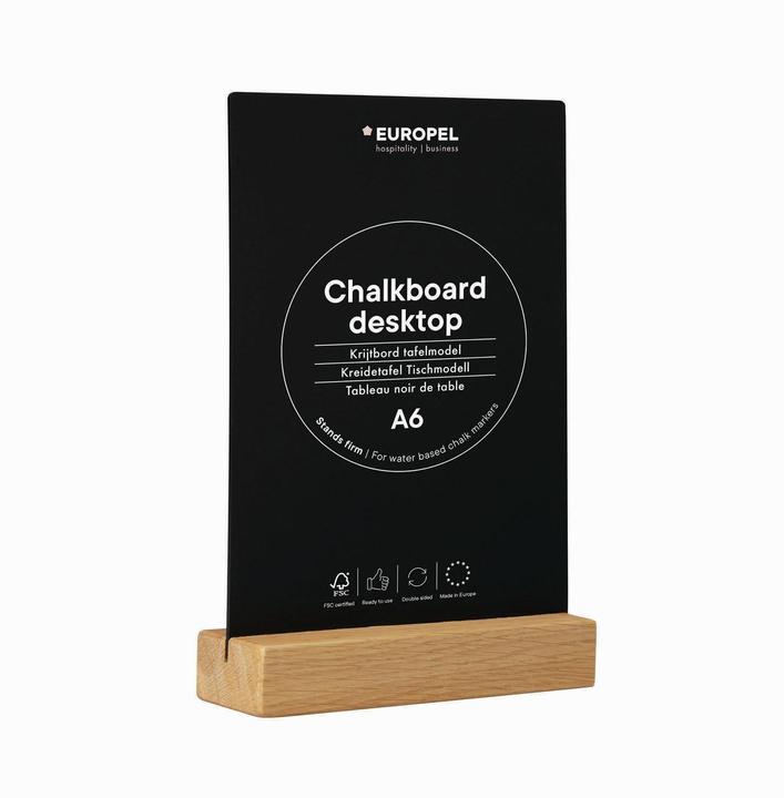 Produktbild Europel Kreidetafel Tischaufsteller, DIN A5 hoch, eiche