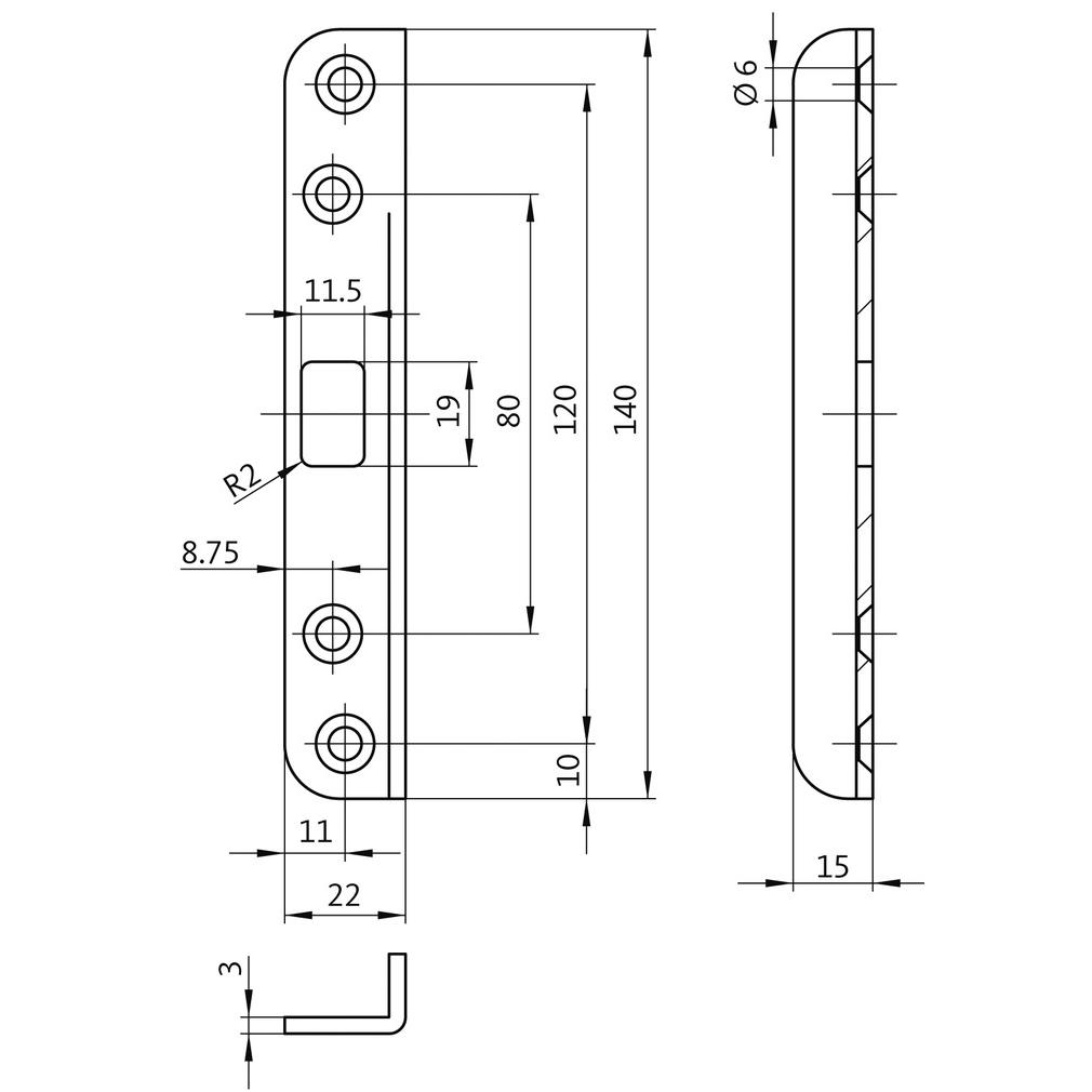 Thumbnail - BKS, Türgriff + Fenstergriff, Winkelschliessbleche B 9000 (Türgarnitur)