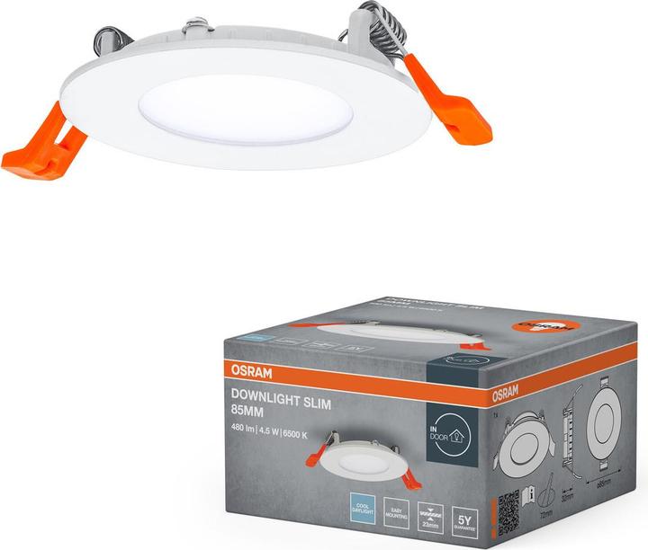 Actual product image Osram LED SPOT AND DOWNLIGHT RECESS SLIM 85mm 4.5W 6500K (240 lm)