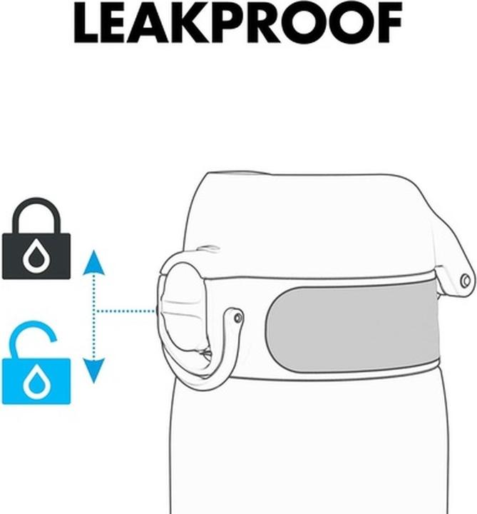 Productafbeelding ION8 Waterdichte, gemakkelijk te openen kinderfles met hygiënisch deksel en handvat (0.35 l)