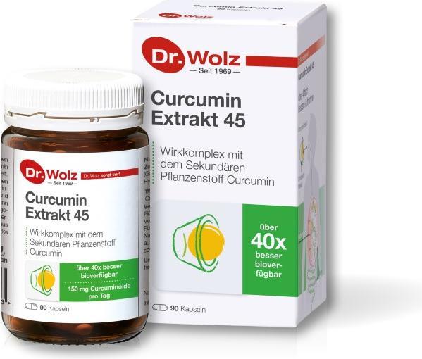 Image du produit Dr. Wolz Curcumin Extrakt 45 Kapsel (90 pièce(s), Capsules, 162 g)