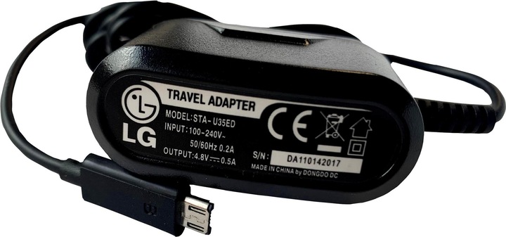 Produktbild LG Charger STA-U33/U34/U35, 0,5A, Micro USB, black, Bulk