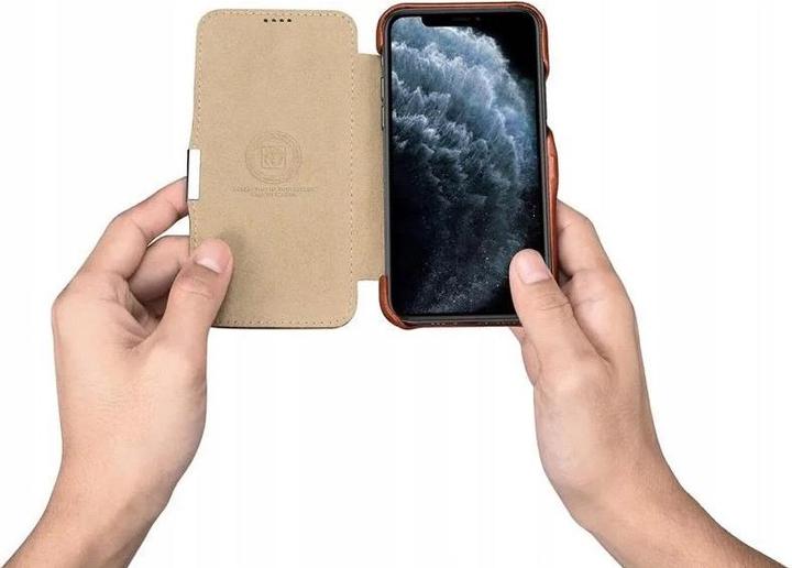 Produktbild iCarer iPhone 11 Pro (5.8) Case Vintage Series Side-open(metal clip in the front) Brown (Apple iPhone 11 Pro)