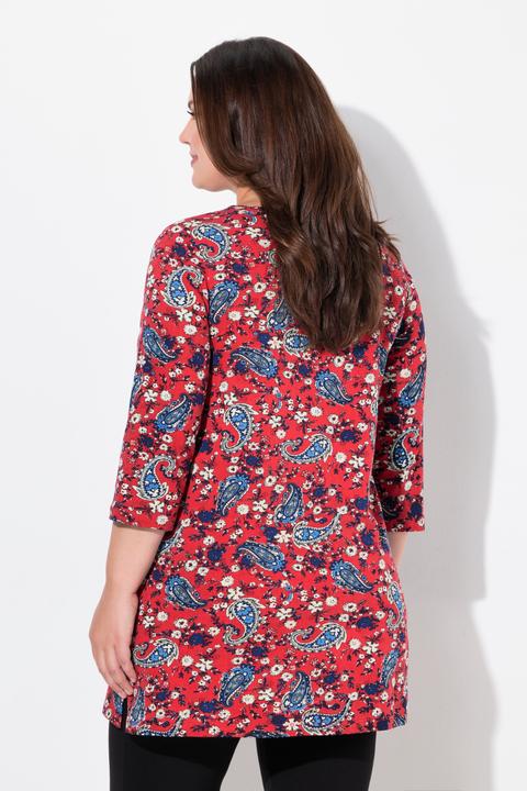 Immagine prodotto Ulla Popken Maglia dal taglio lungo e svasato con scollo a girocollo e maniche a 3/4 (42, 44)