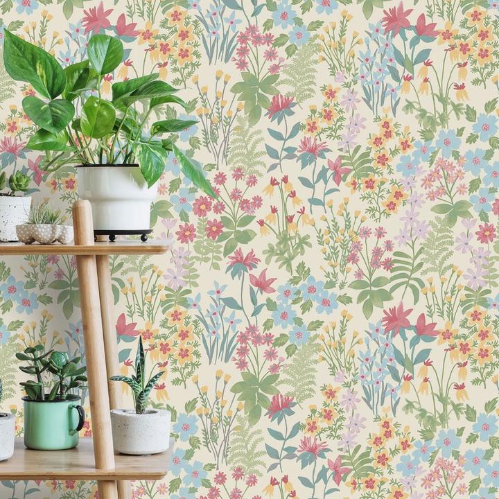 Produktbild Grandeco Agnala Floral Meadow Tapete