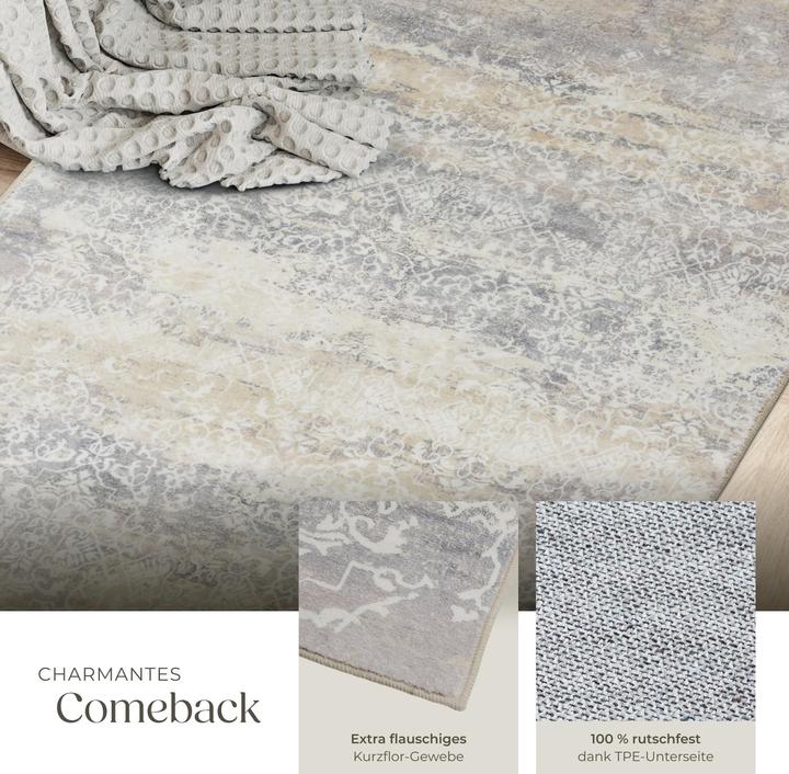 Actual product image tectake vintage designer rug Dalia, low pile (150 x 80 cm)