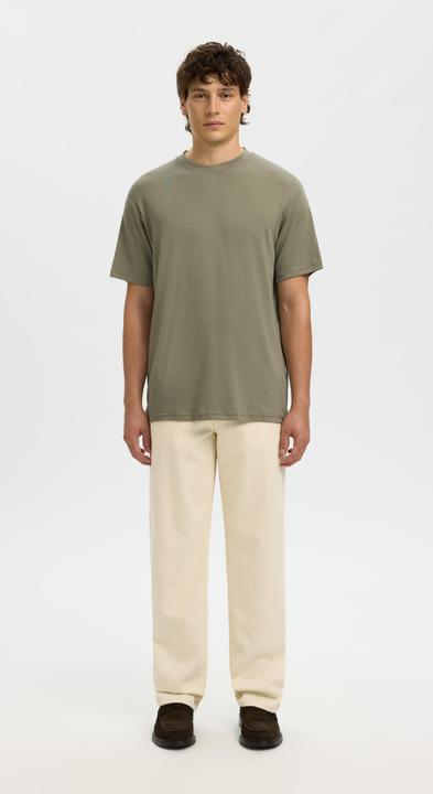 Produktbild Selected Geripptes Baumwoll T-Shirt (M)