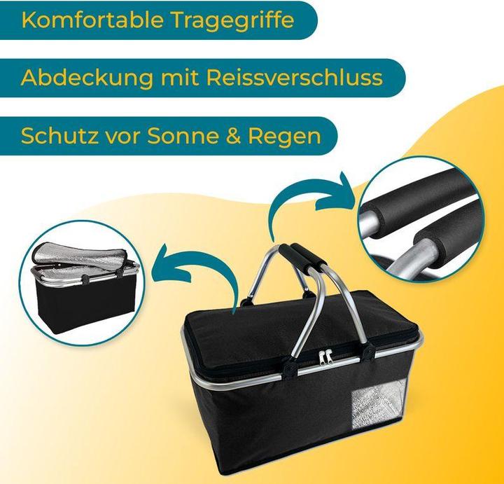 Immagine prodotto Hermex Set di cestini per la spesa Thermo Shopping Basket Carry Basket Cooling Basket Carrybag (25 l)