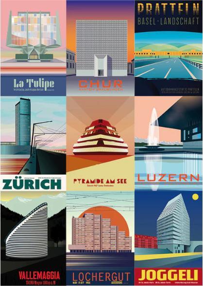 Image du produit S.wert Design Postkarte Schweiz modern