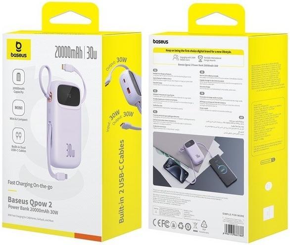 Produktbild Baseus QPow 2 (20000 mAh, 30 W, 74 Wh)