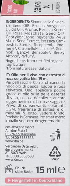 Image du produit dm alverde Huile pour le visage Rose sauvage bio (15 ml, Huile visage)